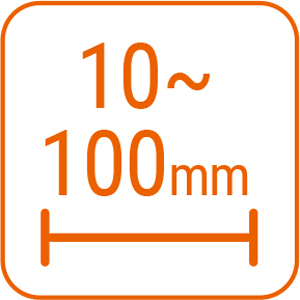 Иконка широкого диапазона обнаружения от 10 до 100 мм